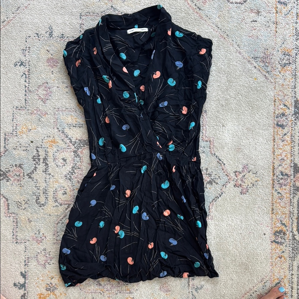 Urban Outfitters Black Floral Mini Dress